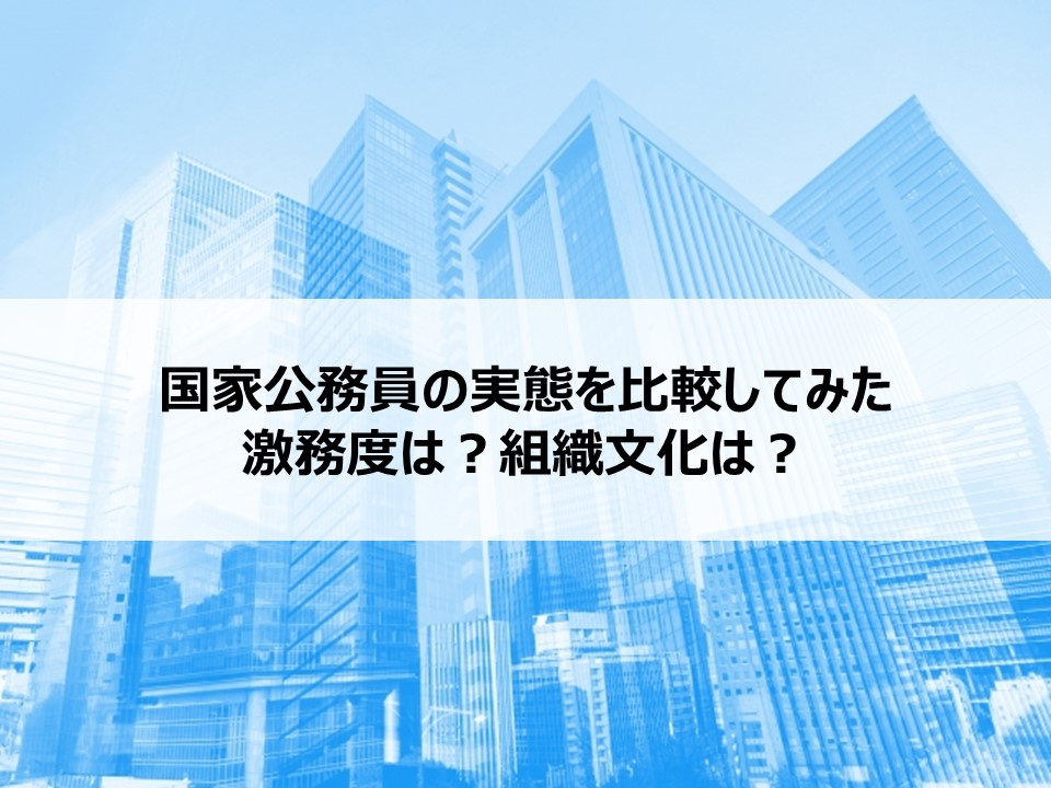 まとめ 国家公務員 12の中央省庁 の実態を比較してみた 激務度は 組織文化は Itコンサルタント わさおのブログ